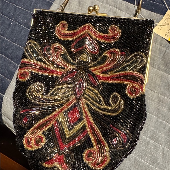 Vintage Andre Cellini Beaded Black Evening Bag - Picture 4 of 12